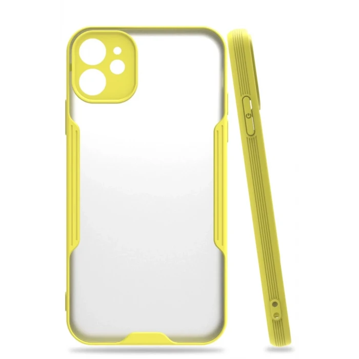 Newface Apple iPhone 11 Kılıf Platin Silikon - Sarı
