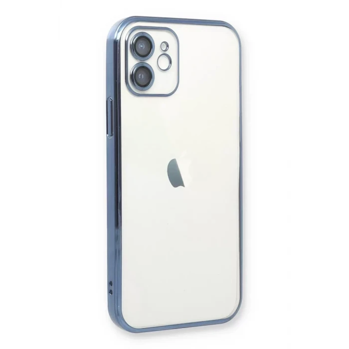 Newface Apple iPhone 11 Kılıf Razer Lensli Silikon - Açık Mavi