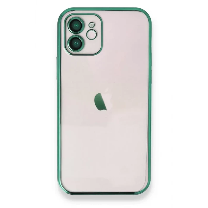 Newface Apple iPhone 11 Kılıf Razer Lensli Silikon - Yeşil