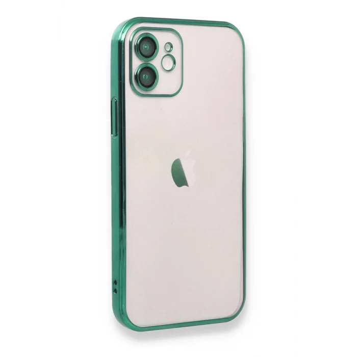 Newface Apple iPhone 11 Kılıf Razer Lensli Silikon - Yeşil