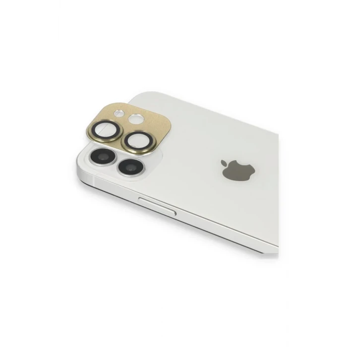 Newface Apple iPhone 11 Pers Alüminyum Kamera Lens - Gold