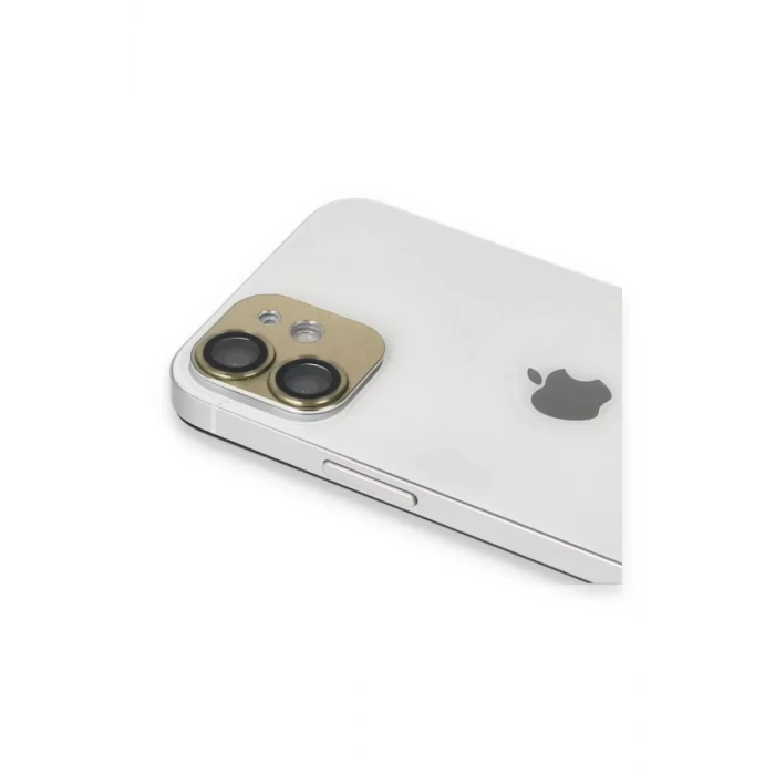 Newface Apple iPhone 11 Pers Alüminyum Kamera Lens - Gold