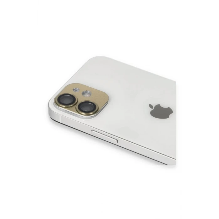 Newface Apple iPhone 11 Pers Alüminyum Kamera Lens - Gold