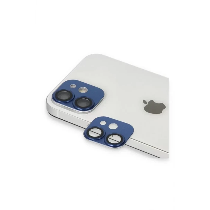 Newface Apple iPhone 11 Pers Alüminyum Kamera Lens - Lacivert