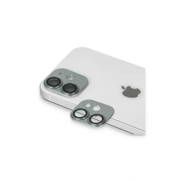 Newface Apple iPhone 11 Pers Alüminyum Kamera Lens - Yeşil