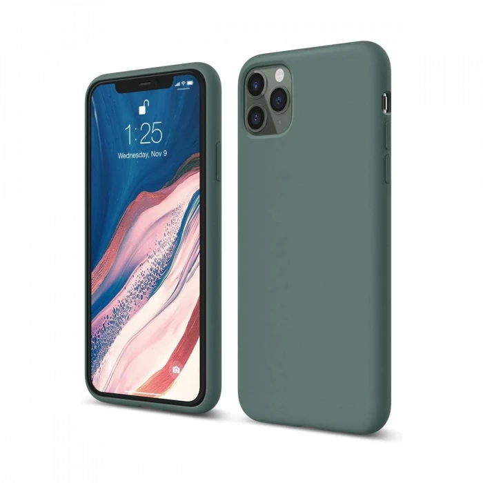 Newface Apple iPhone 11 Pro Kılıf First Silikon - Koyu Yeşil