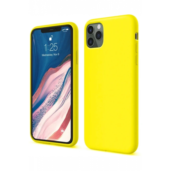 Newface Apple iPhone 11 Pro Kılıf First Silikon - Sarı