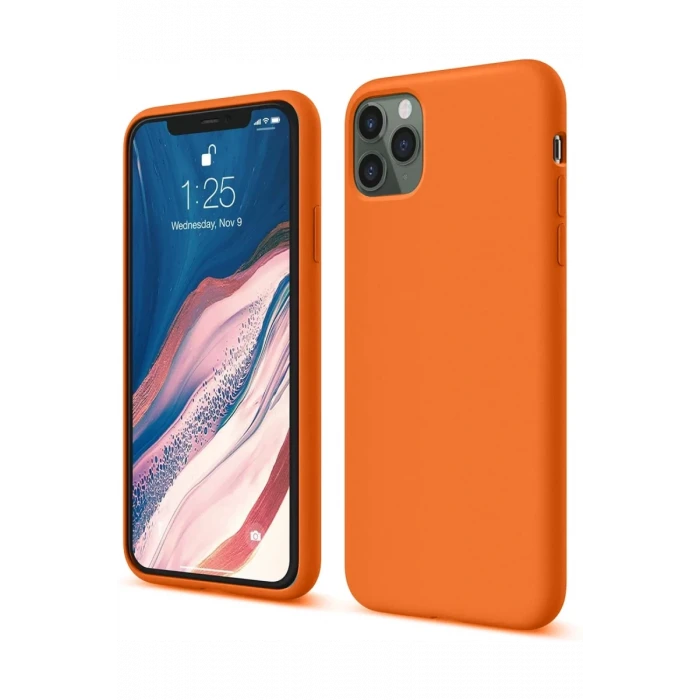 Newface Apple iPhone 11 Pro Kılıf First Silikon - Turuncu