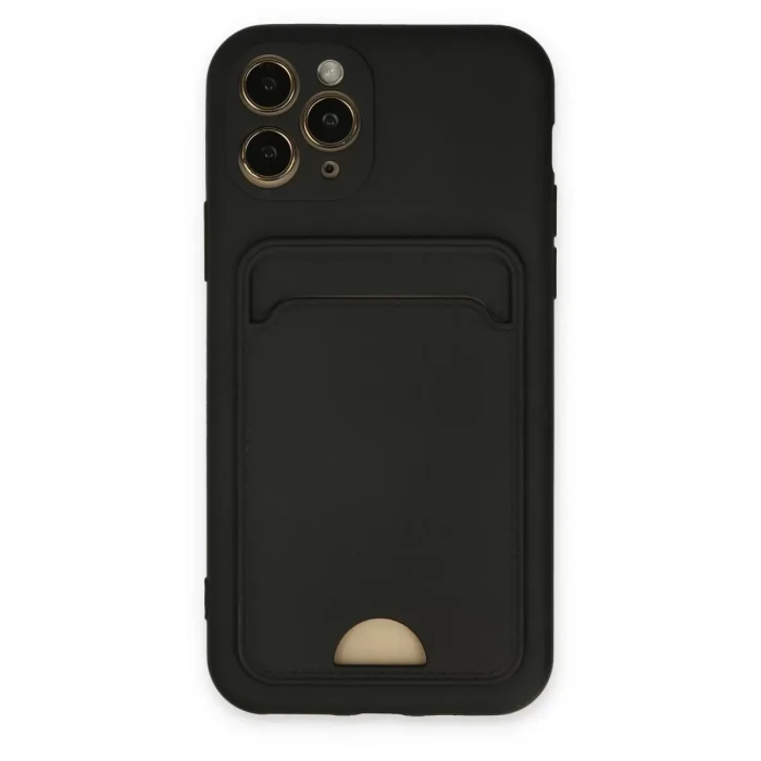 Newface Apple iPhone 11 Pro Kılıf Kelvin Kartvizitli Silikon - Siyah