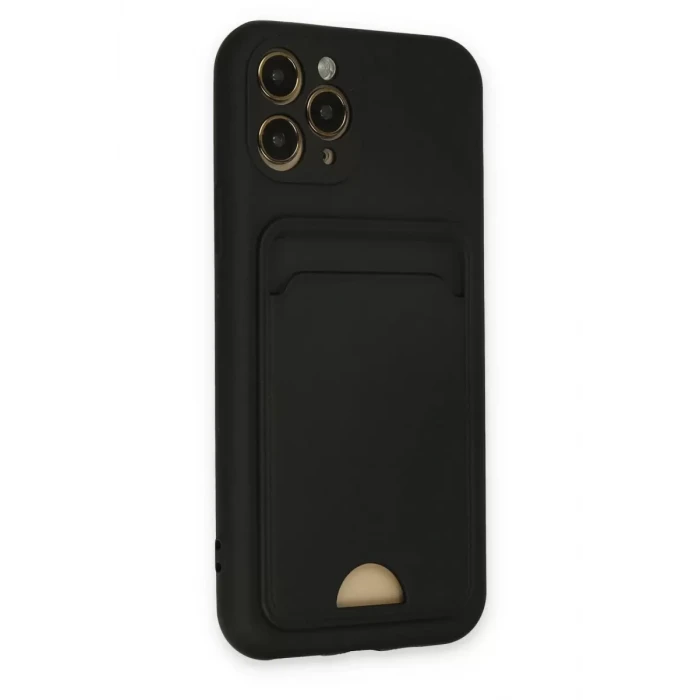 Newface Apple iPhone 11 Pro Kılıf Kelvin Kartvizitli Silikon - Siyah