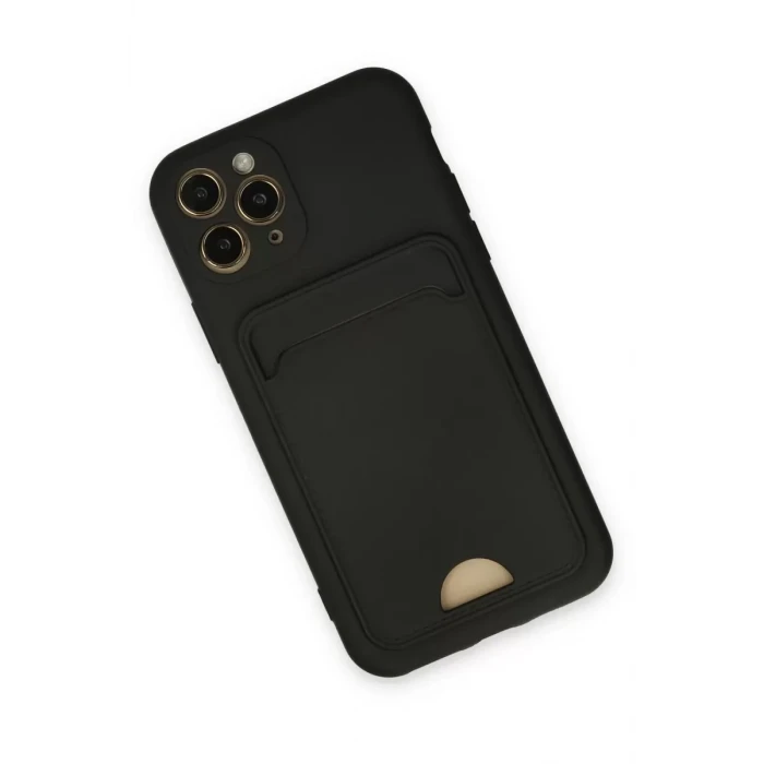 Newface Apple iPhone 11 Pro Kılıf Kelvin Kartvizitli Silikon - Siyah