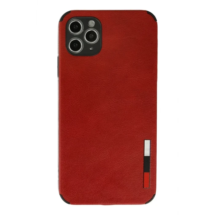 Newface Apple iPhone 11 Pro Kılıf Loop Deri Silikon - Kırmızı