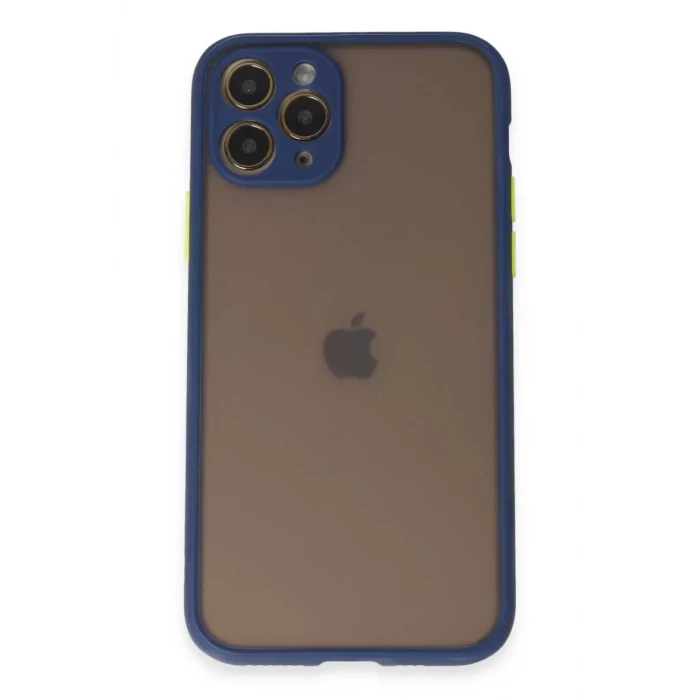 Newface Apple iPhone 11 Pro Kılıf Montreal Silikon Kapak - Lacivert
