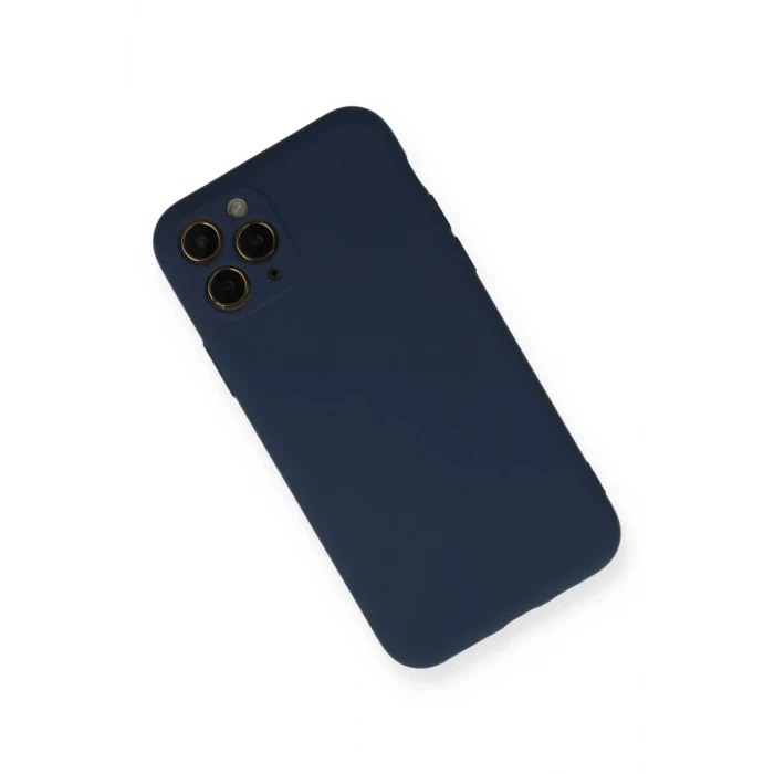 Newface Apple iPhone 11 Pro Kılıf Nano içi Kadife Silikon - Lacivert