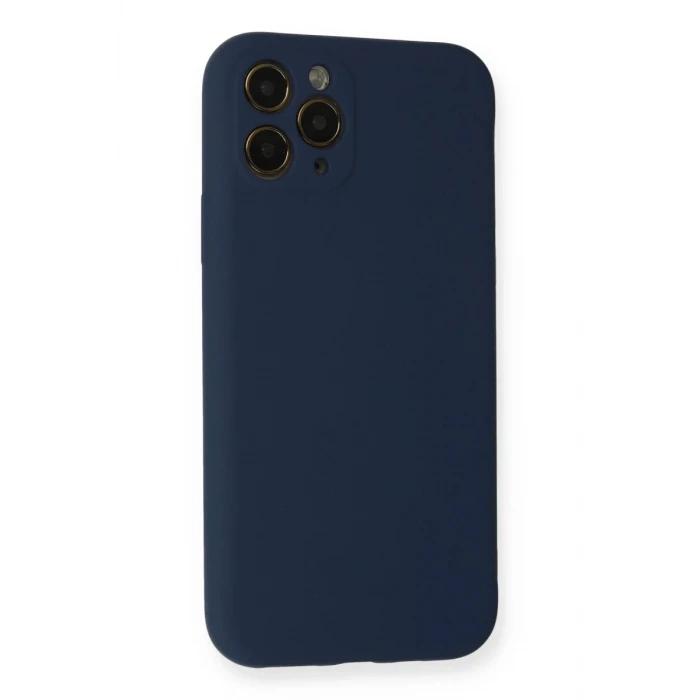 Newface Apple iPhone 11 Pro Kılıf Nano içi Kadife Silikon - Lacivert