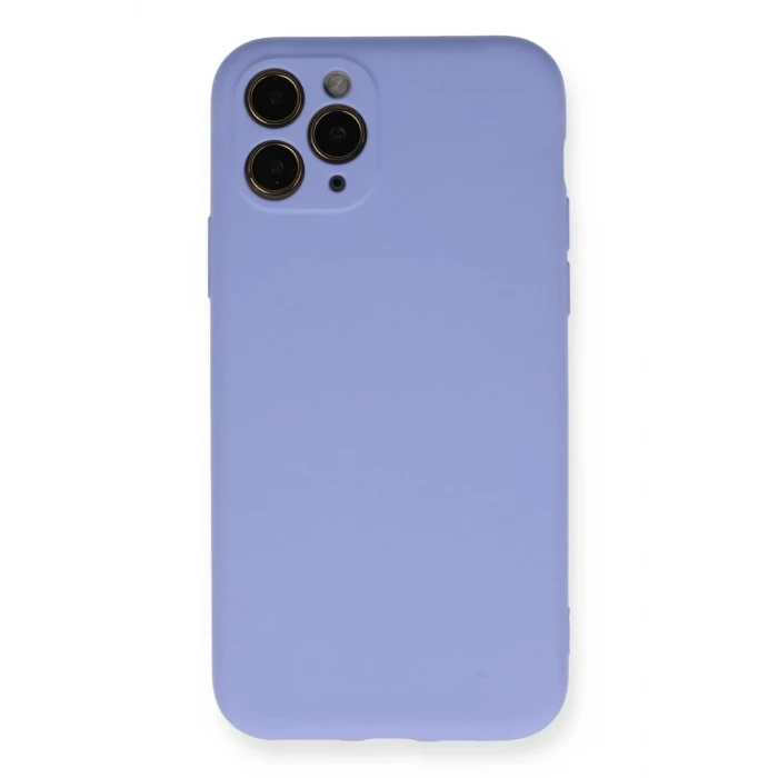 Newface Apple iPhone 11 Pro Kılıf Nano içi Kadife Silikon- Lila