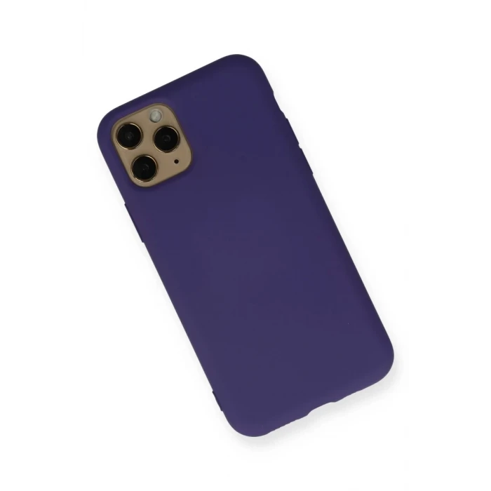 Newface Apple iPhone 11 Pro Kılıf Nano içi Kadife Silikon - Mor