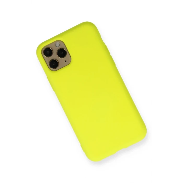 Newface Apple iPhone 11 Pro Kılıf Nano içi Kadife Silikon - Sarı