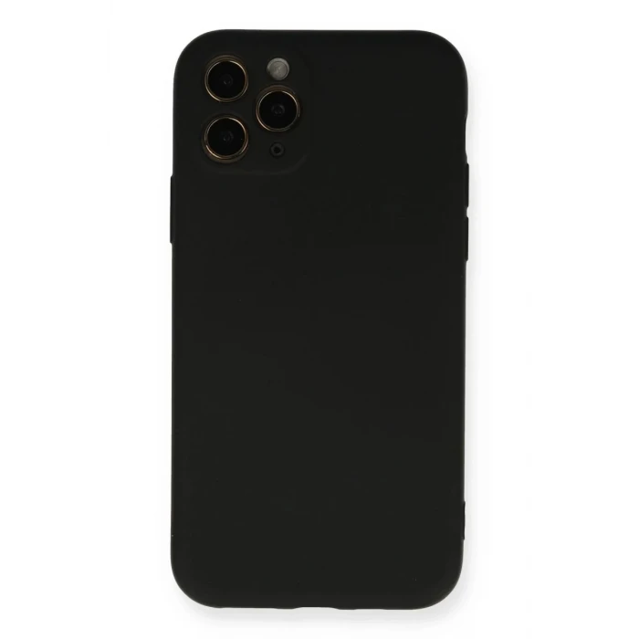 Newface Apple iPhone 11 Pro Kılıf Nano içi Kadife Silikon - Siyah