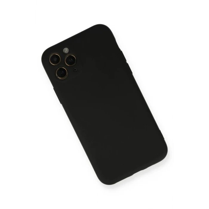 Newface Apple iPhone 11 Pro Kılıf Nano içi Kadife Silikon - Siyah