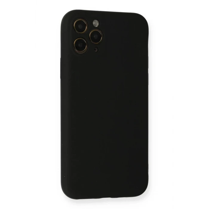 Newface Apple iPhone 11 Pro Kılıf Nano içi Kadife Silikon - Siyah