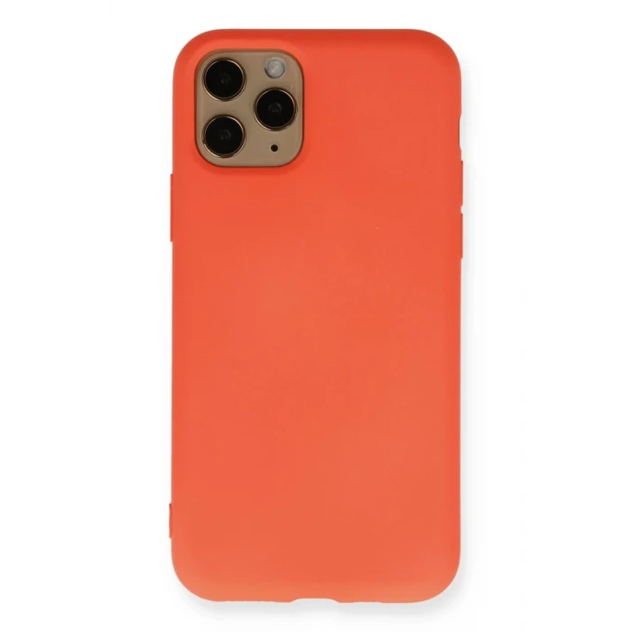 Newface Apple iPhone 11 Pro Kılıf Nano içi Kadife Silikon - Turuncu
