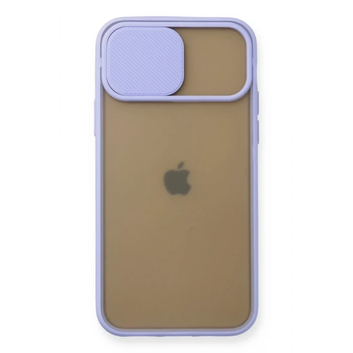 Newface Apple iPhone 11 Pro Kılıf Palm Buzlu Kamera Sürgülü Silikon - Lila