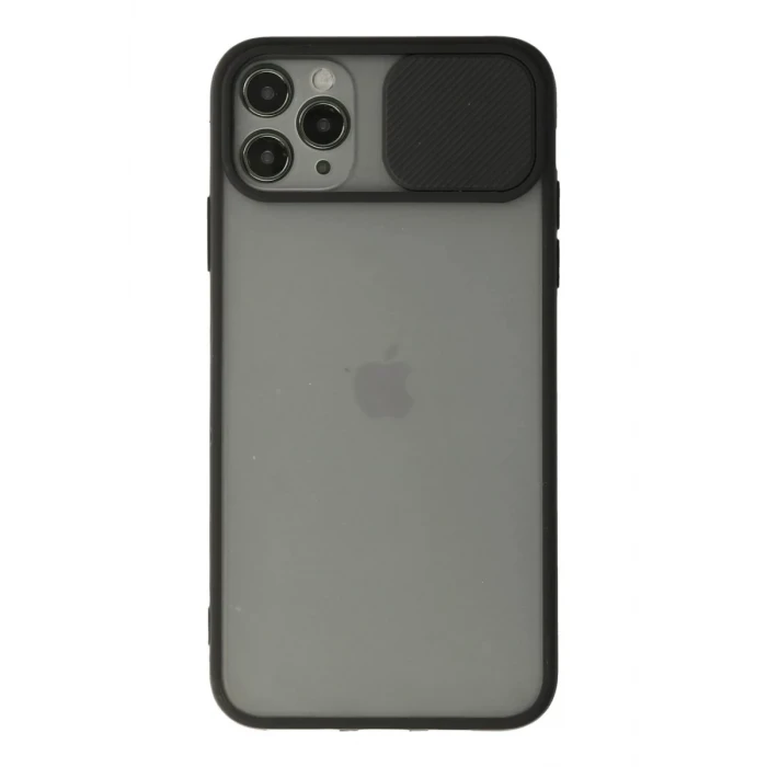 Newface Apple iPhone 11 Pro Kılıf Palm Buzlu Kamera Sürgülü Silikon - Siyah
