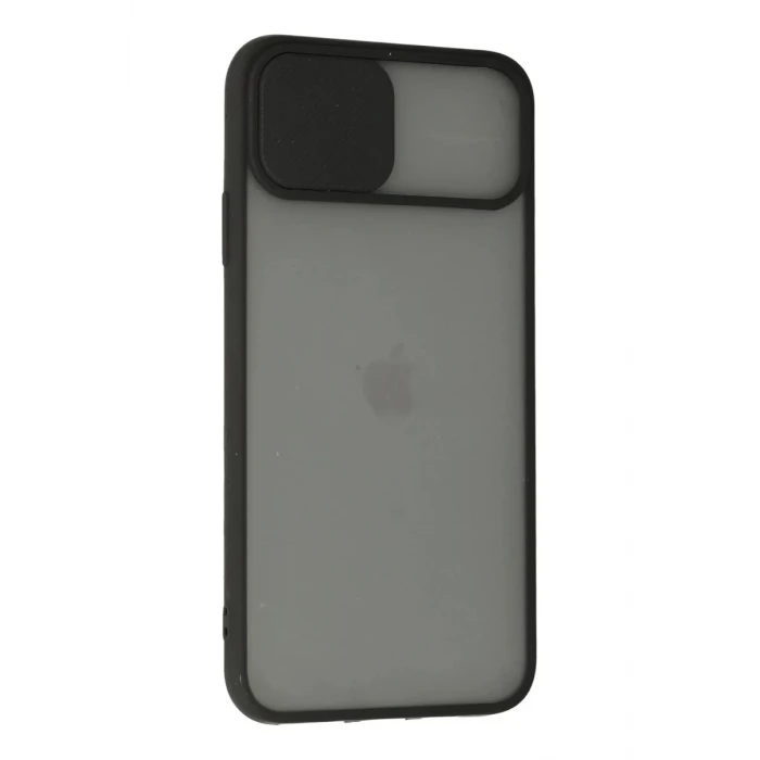 Newface Apple iPhone 11 Pro Kılıf Palm Buzlu Kamera Sürgülü Silikon - Siyah