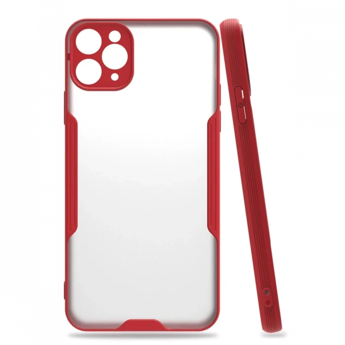 Newface Apple iPhone 11 Pro Kılıf Platin Silikon - Kırmızı