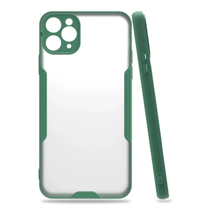 Newface Apple iPhone 11 Pro Kılıf Platin Silikon - Yeşil