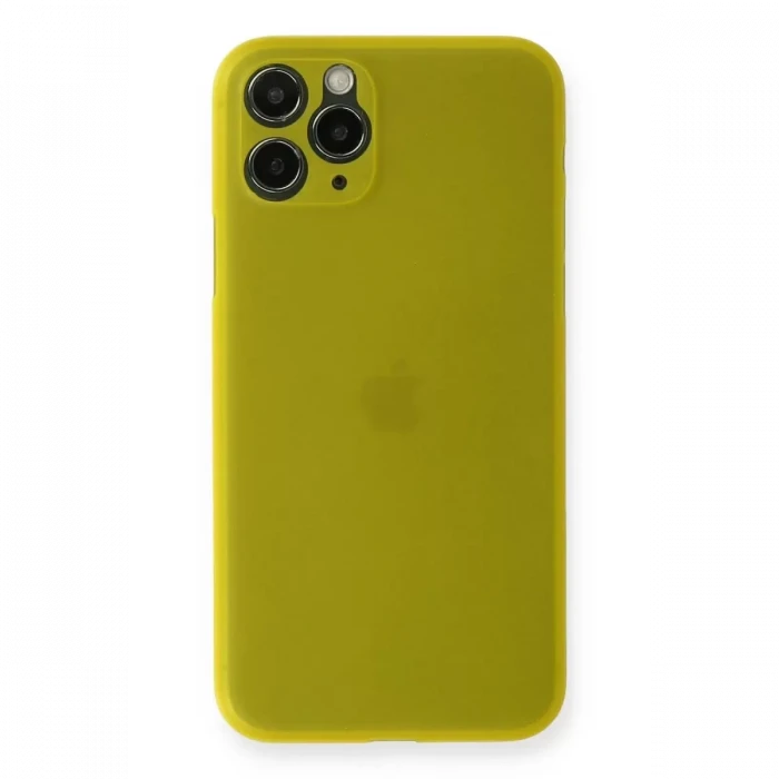 Newface Apple iPhone 11 Pro Kılıf PP Ultra İnce Kapak - Sarı