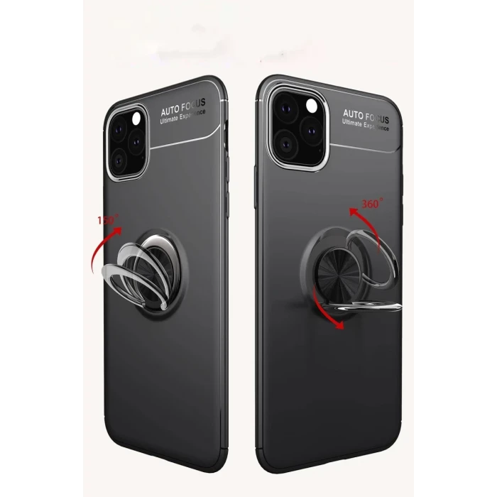 Newface Apple iPhone 11 Pro Kılıf Range Yüzüklü Silikon - Mavi