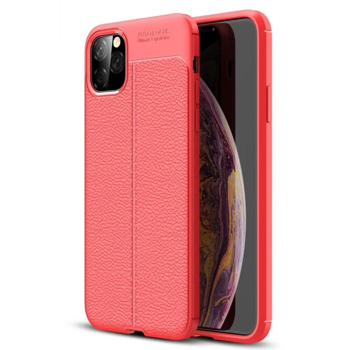 Newface Apple iPhone 11 Pro Max Kılıf Auto Focus Kapak - Kırmızı