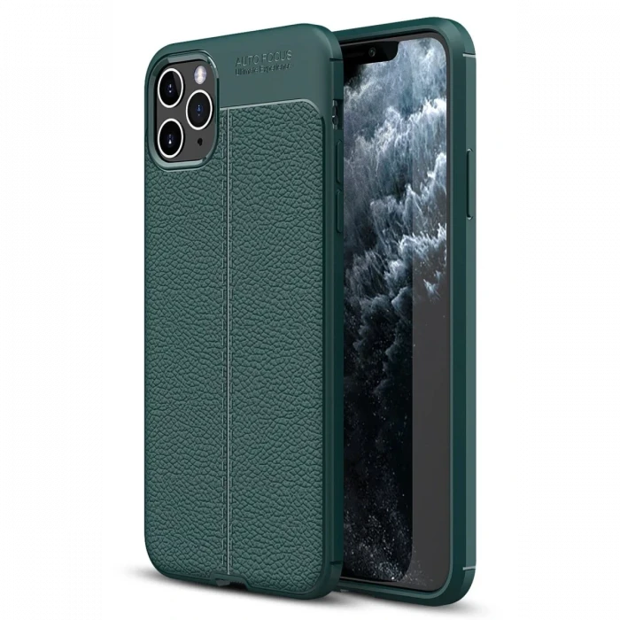 Newface Apple iPhone 11 Pro Max Kılıf Auto Focus Kapak - Yeşil