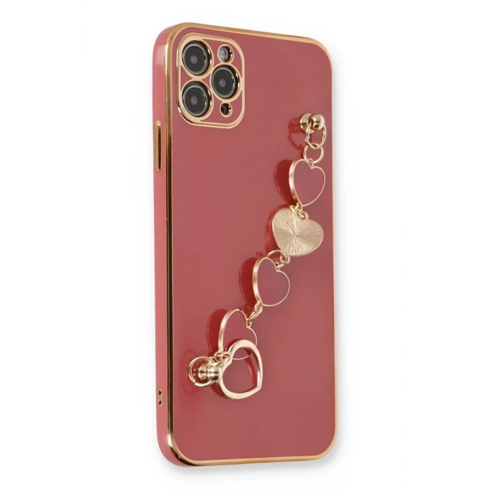 Newface Apple iPhone 11 Pro Max Kılıf Esila Silikon - Kırmızı