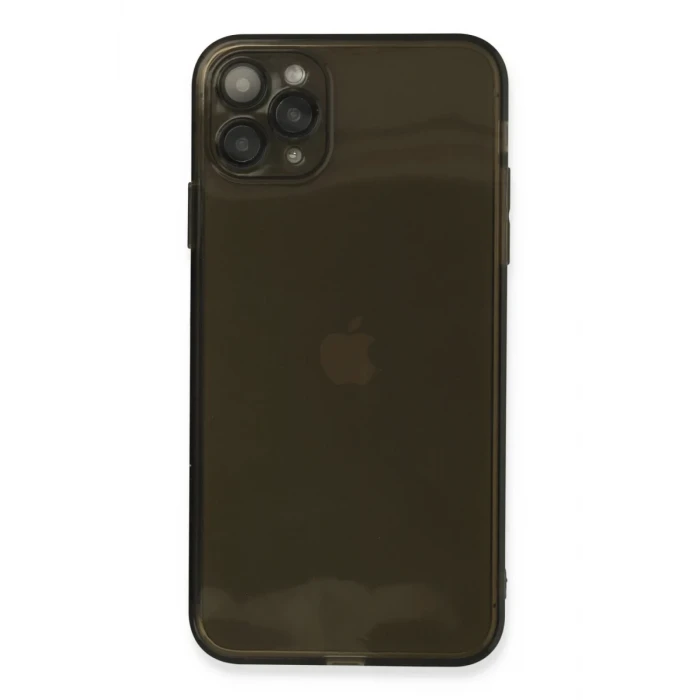 Newface Apple iPhone 11 Pro Max Kılıf Fly Lens Silikon - Siyah