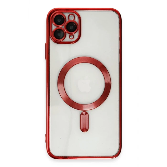Newface Apple iPhone 11 Pro Max Kılıf Kross Magneticsafe Kapak - Kırmızı