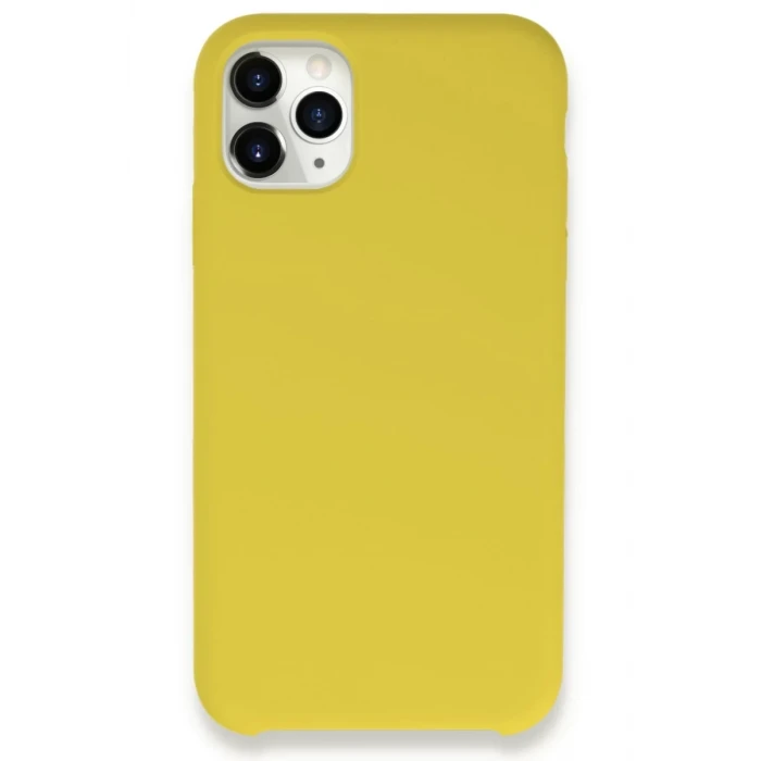 Newface Apple iPhone 11 Pro Max Kılıf Lansman Legant Silikon - Sarı
