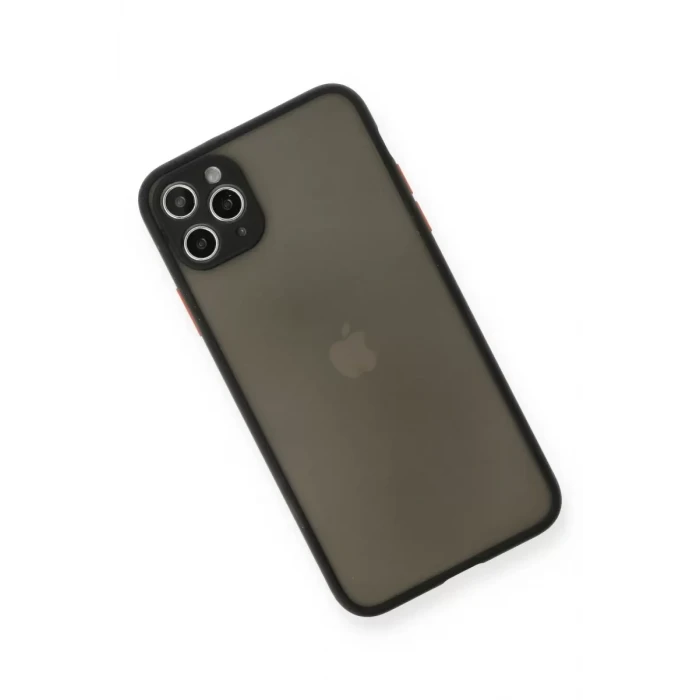 Newface Apple iPhone 11 Pro Max Kılıf Montreal Silikon Kapak - Siyah