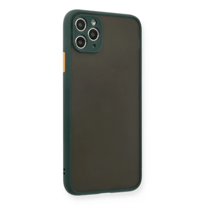 Newface Apple iPhone 11 Pro Max Kılıf Montreal Silikon Kapak - Yeşil