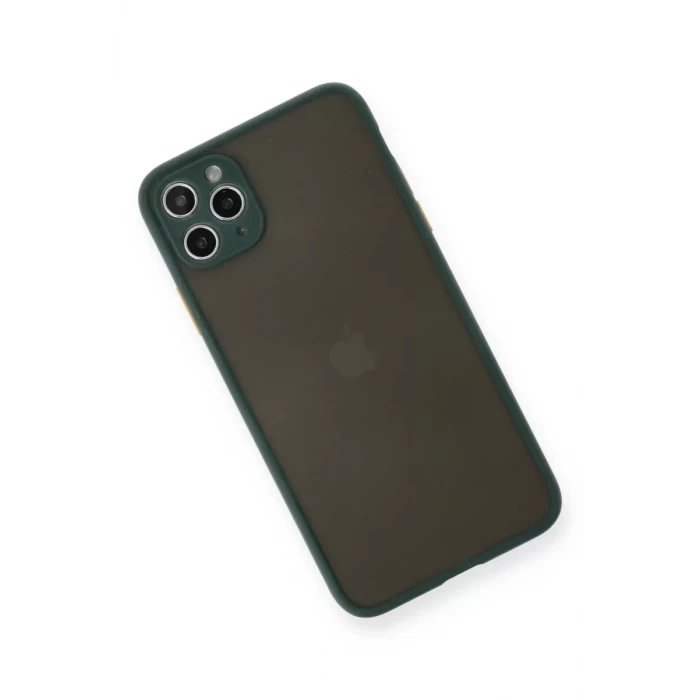 Newface Apple iPhone 11 Pro Max Kılıf Montreal Silikon Kapak - Yeşil