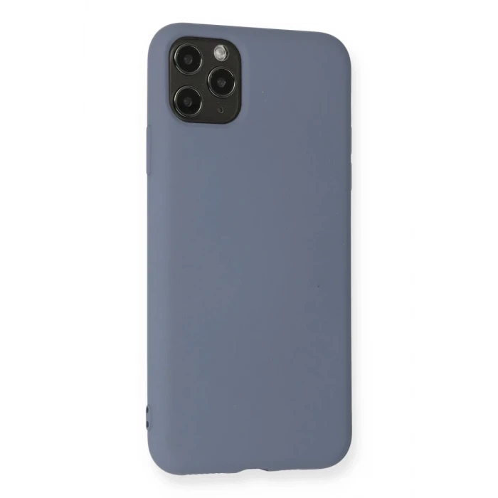Newface Apple iPhone 11 Pro Max Kılıf Nano içi Kadife Silikon - Gri