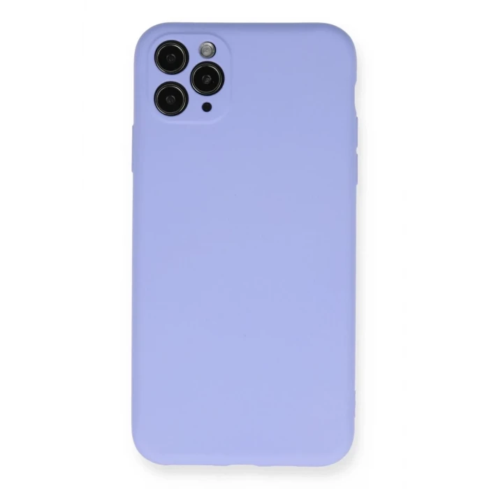 Newface Apple iPhone 11 Pro Max Kılıf Nano içi Kadife Silikon - Lila