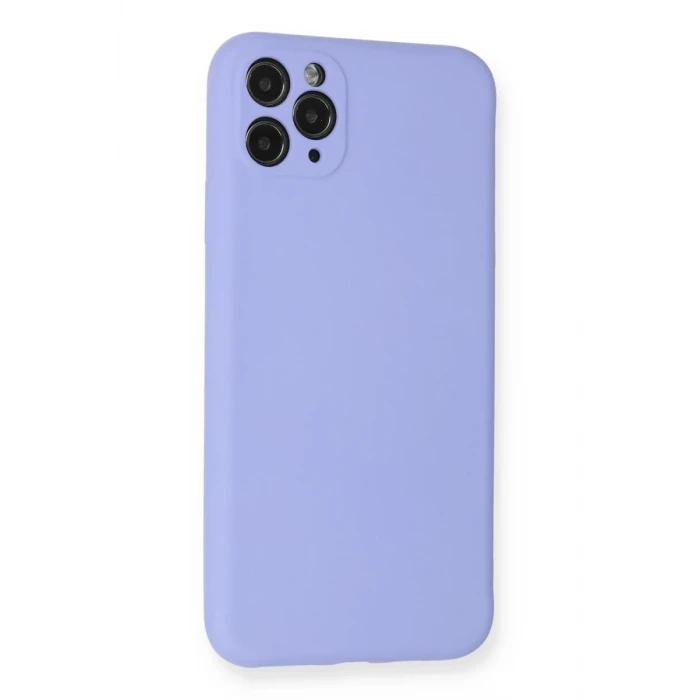 Newface Apple iPhone 11 Pro Max Kılıf Nano içi Kadife Silikon - Lila
