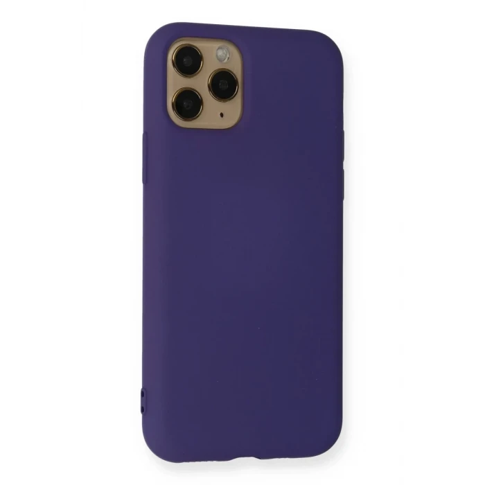 Newface Apple iPhone 11 Pro Max Kılıf Nano içi Kadife Silikon - Mor
