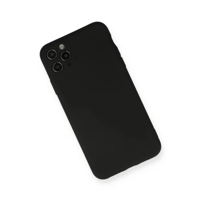 Newface Apple iPhone 11 Pro Max Kılıf Nano içi Kadife Silikon - Siyah