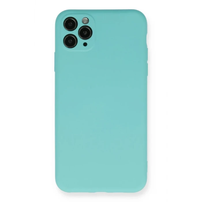 Newface Apple iPhone 11 Pro Max Kılıf Nano içi Kadife Silikon - Turkuaz