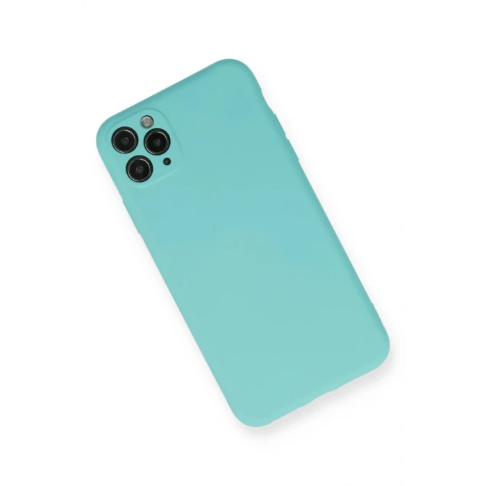 Newface Apple iPhone 11 Pro Max Kılıf Nano içi Kadife Silikon - Turkuaz