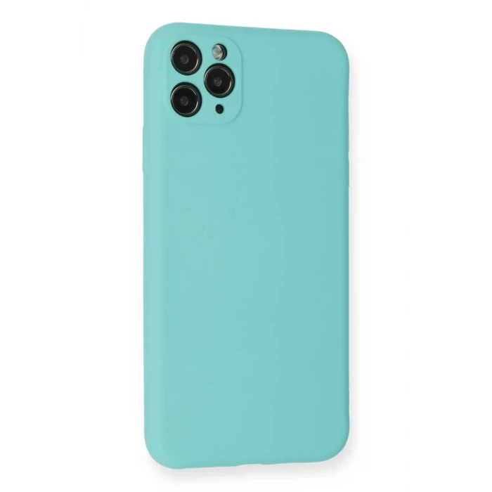 Newface Apple iPhone 11 Pro Max Kılıf Nano içi Kadife Silikon - Turkuaz
